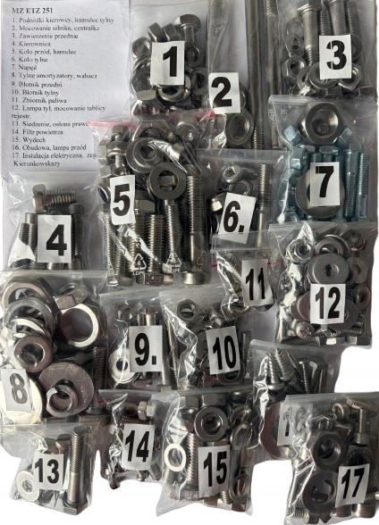 Nová Sada Šroubů Z Nerezové Oceli Mz Etz 251