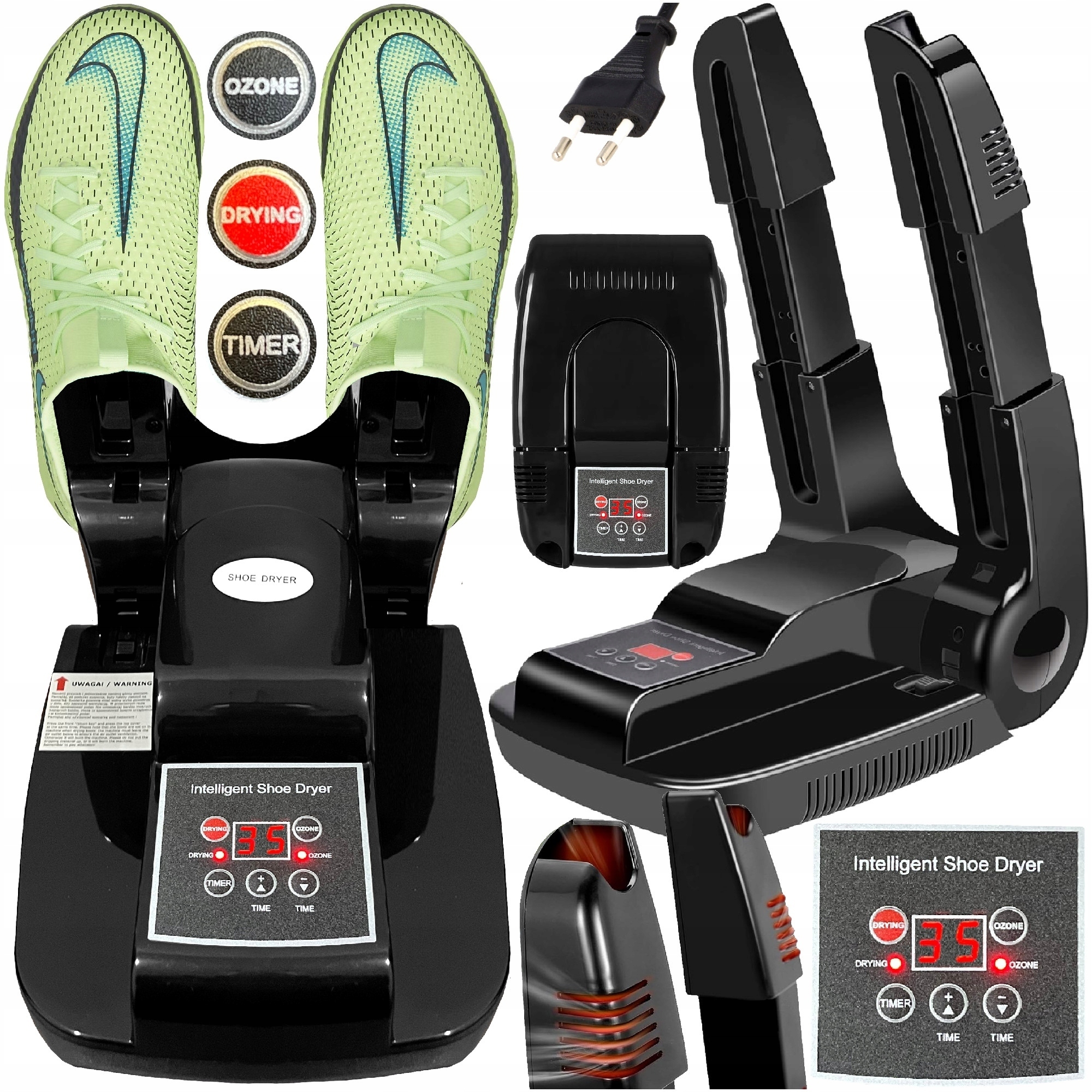 Ozonowa Suszarka do Butów Ozonem Rękawic Czapek Osuszacz Nawiewem Ozonator