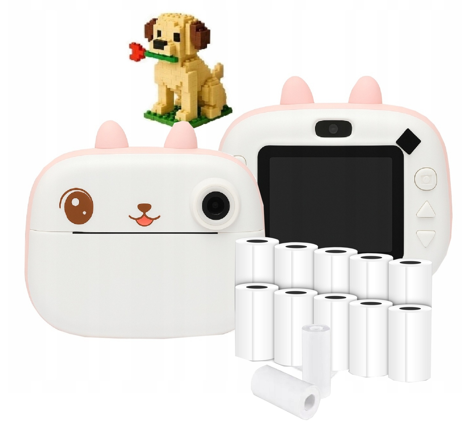 Mini Termotiskárna Instantní Fotoaparát Fotuś Růžový +dárek M05