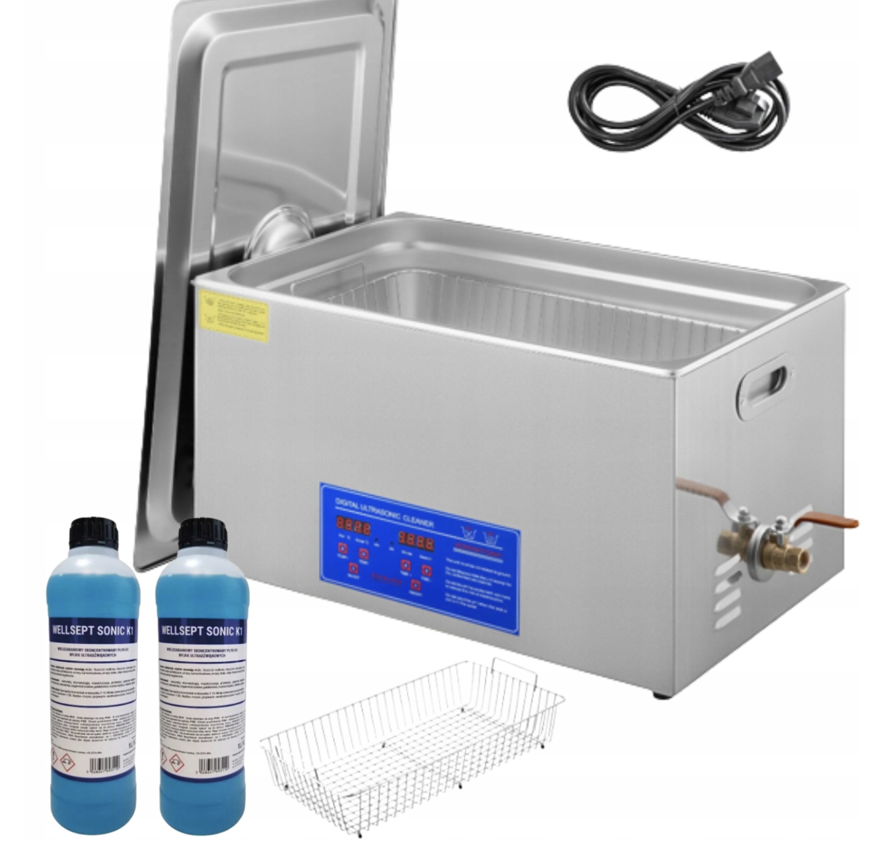 УЛЬТРАЗВУКОВОЙ ОЧИСТИТЕЛЬ 30Л ПРОФЕССИОНАЛЬНЫЙ 1100 ВТ +ЖИДКОСТЬ