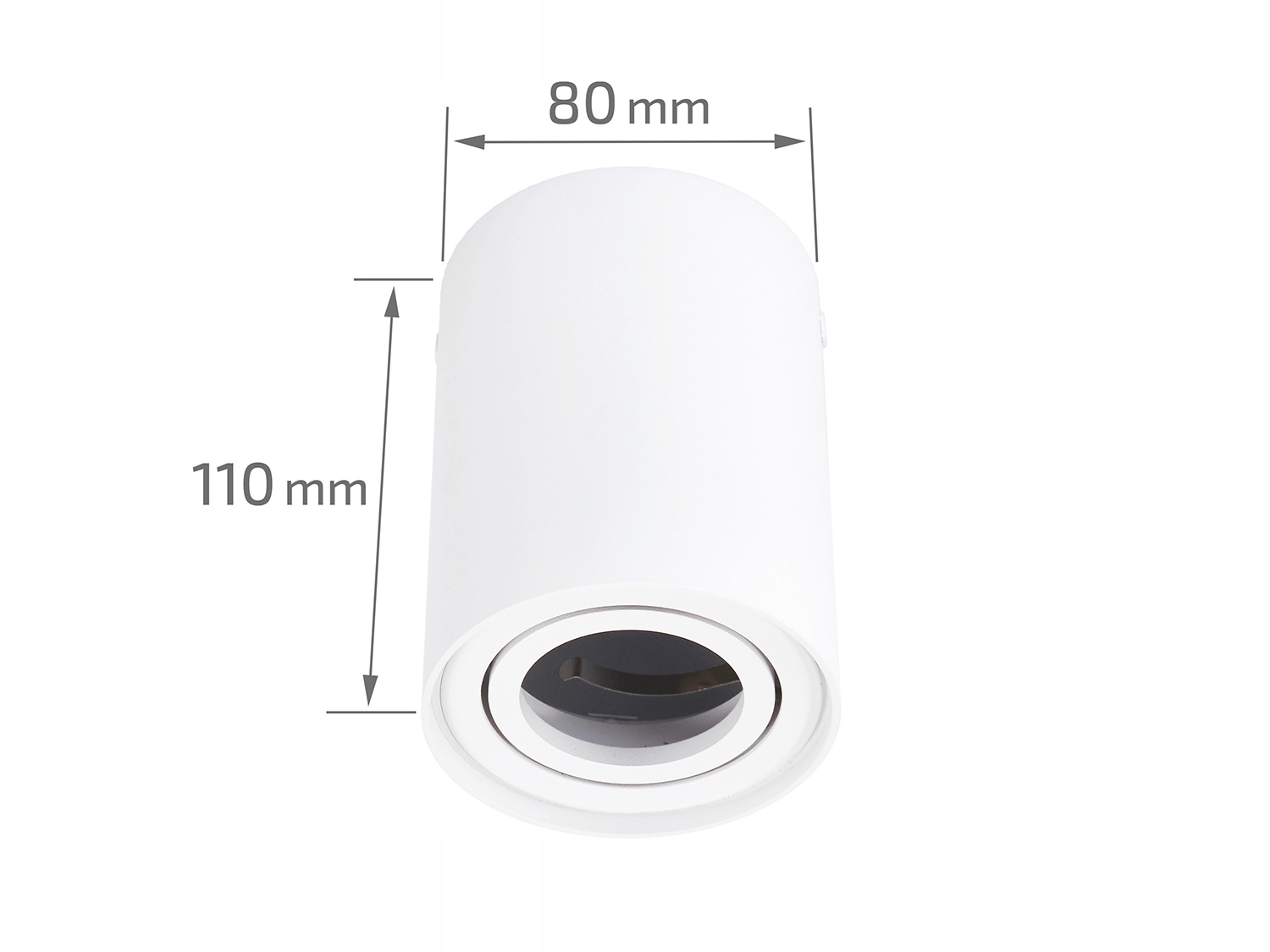 Oprawa halogenowa LED natynkowa tuba GU10 - Biała Zasilanie sieciowe