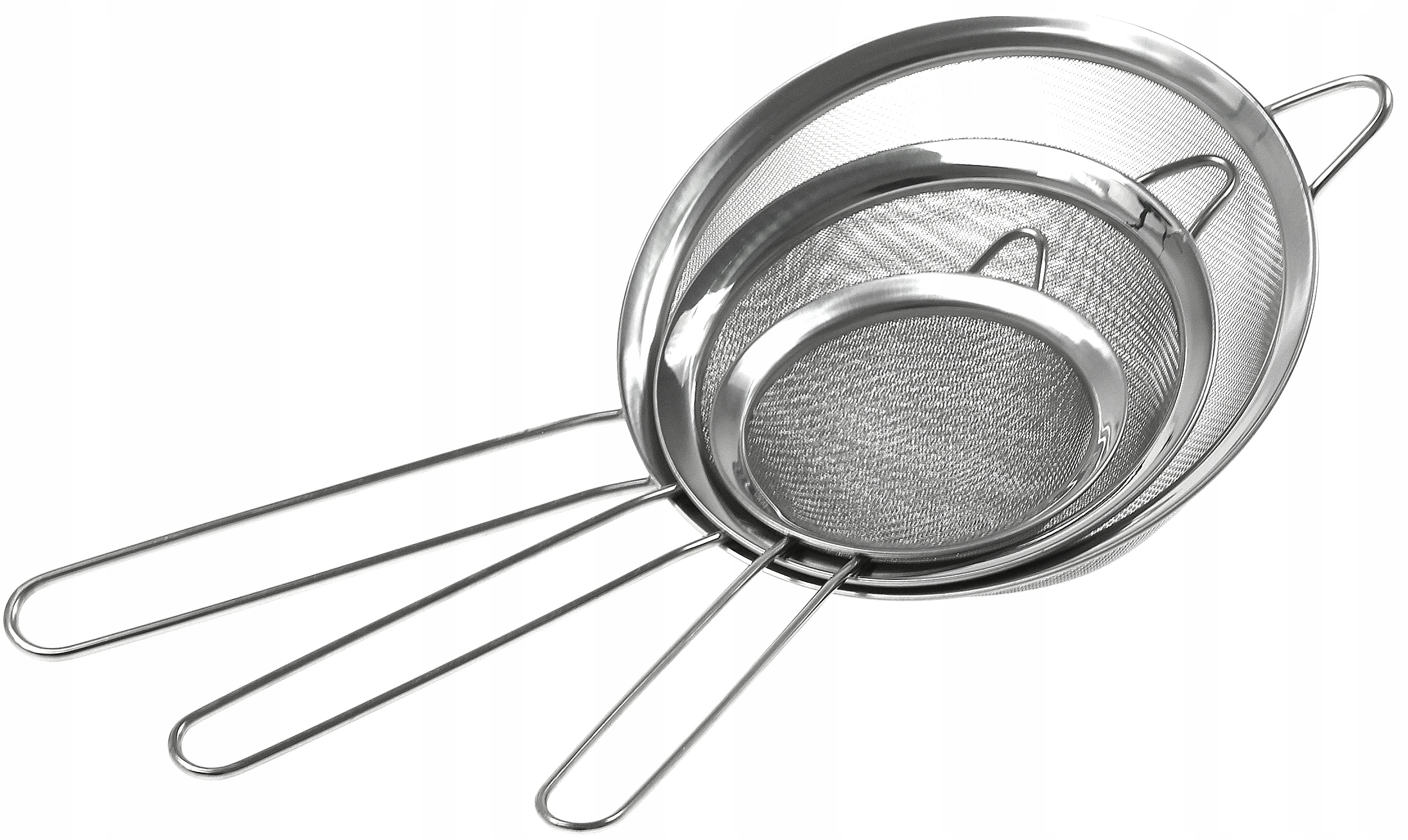 

3 sztuki Sitka Sitko Mąki cukru Cedzak Nierdzewny