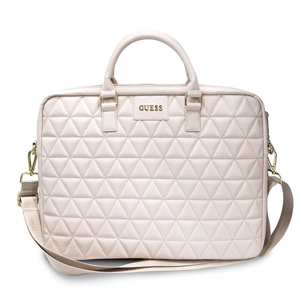 Taška Guess Quilted na notebook 16" růžová
