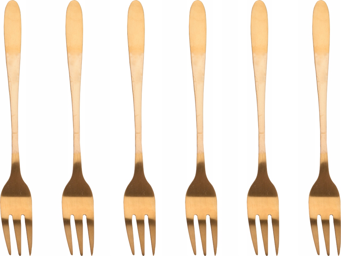 

Widelec do ciasta Deserowy Zestaw 6 sztuk Złote