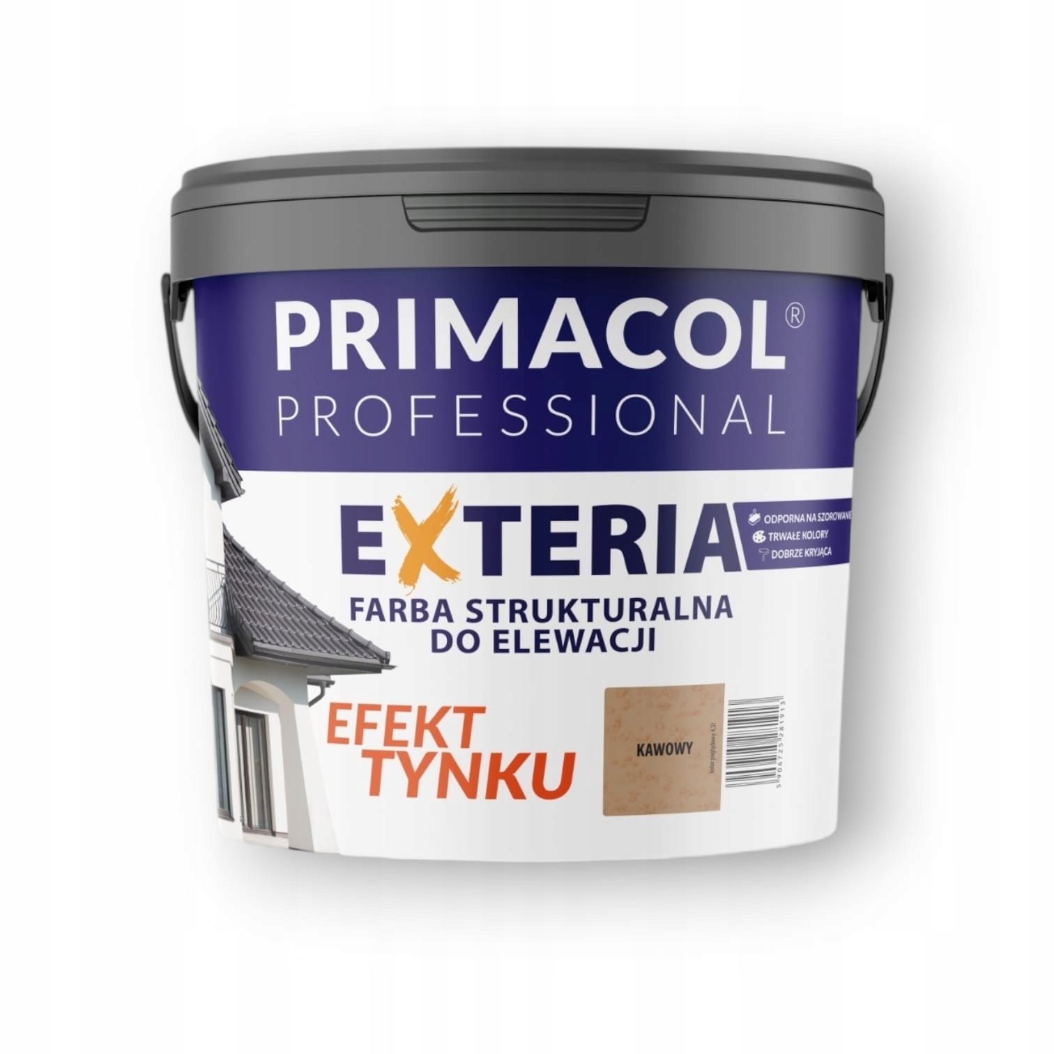 Farba Fasadowa Exteria Strukturalna 9L Kawowy Primacol Professional