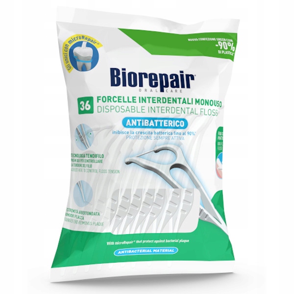 

Biorepair flossery z płaską woskowaną nicią 36 szt