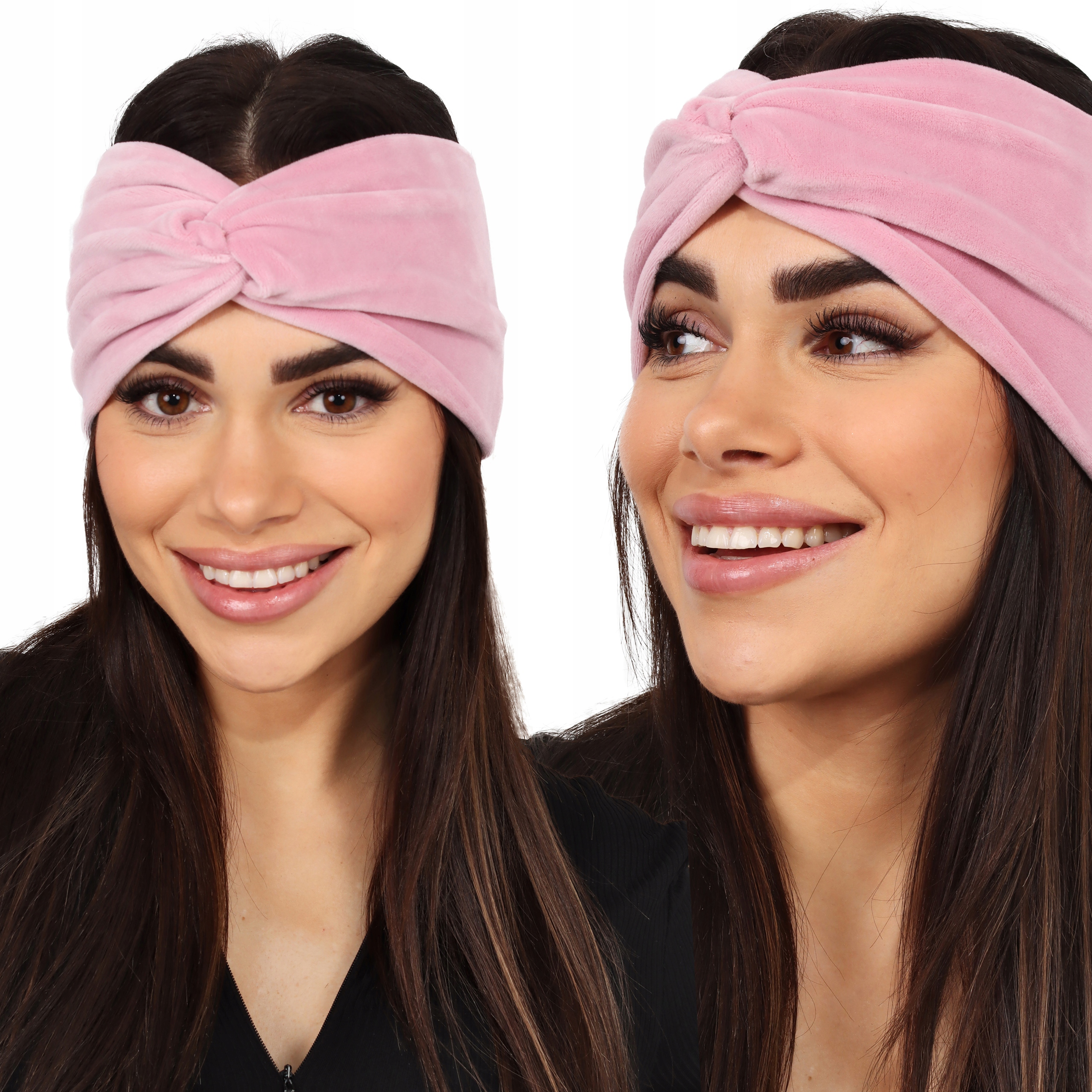 

Opaska Damska Na Głowę Uszy Ciepła Turban Węzeł