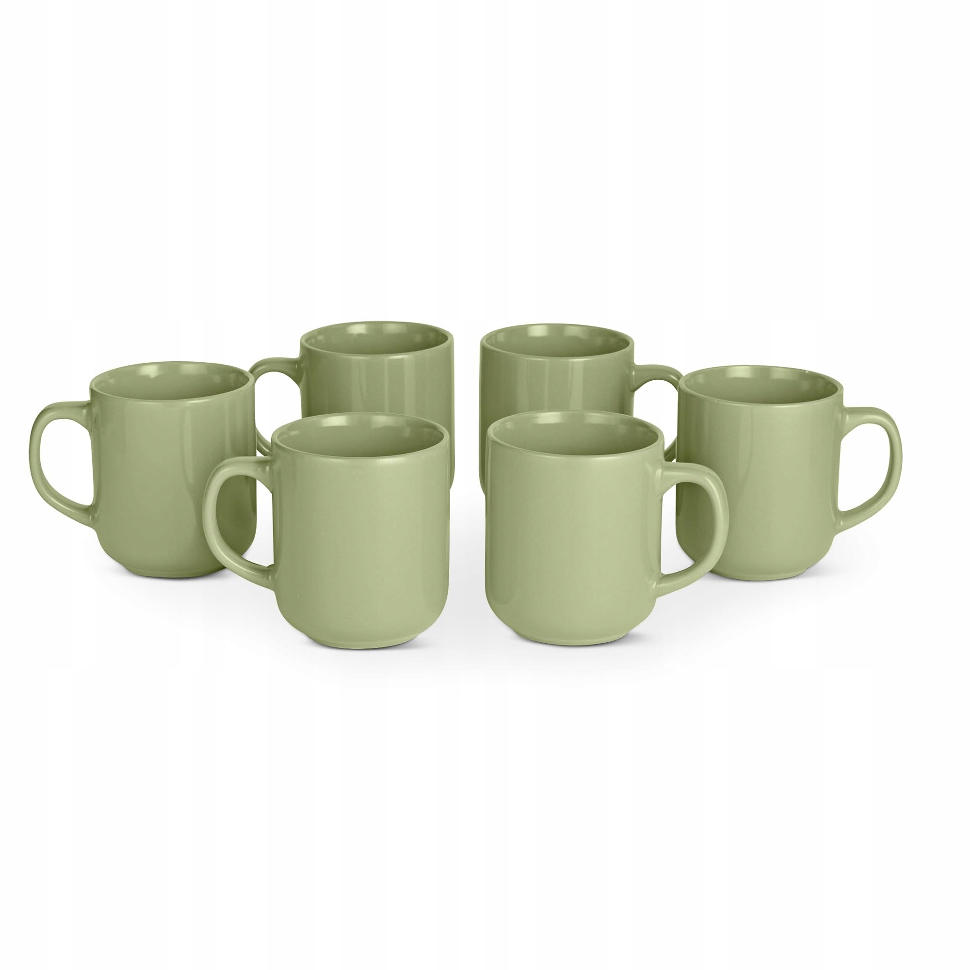 Amazon Basics Sada kameninových hrnků 6 Kusů 473 ml Zelená