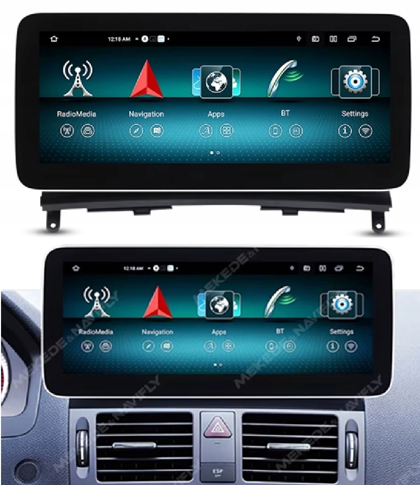 Radio Nawigacja Android Mercedes C W204 2008-2010 12,3" 8/256GB Ntg 4.0
