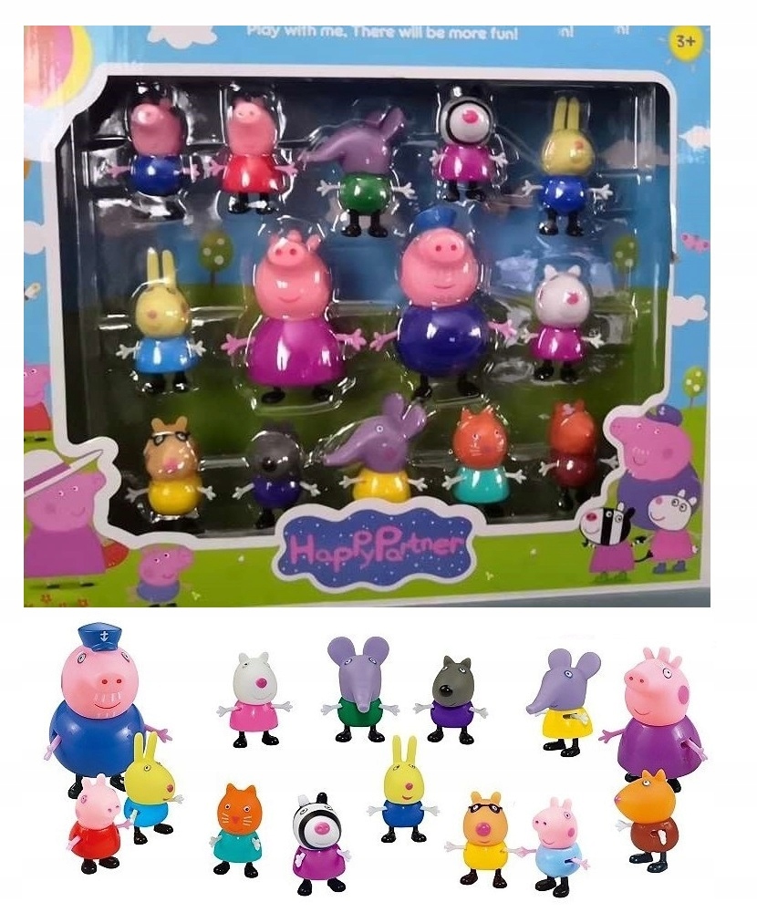 

Duży Zestaw Świnka Peppa 14 Figurek Przyjaciele