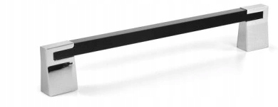 

Uchwyt meblowy czarny połysk- chrom połysk 160mm