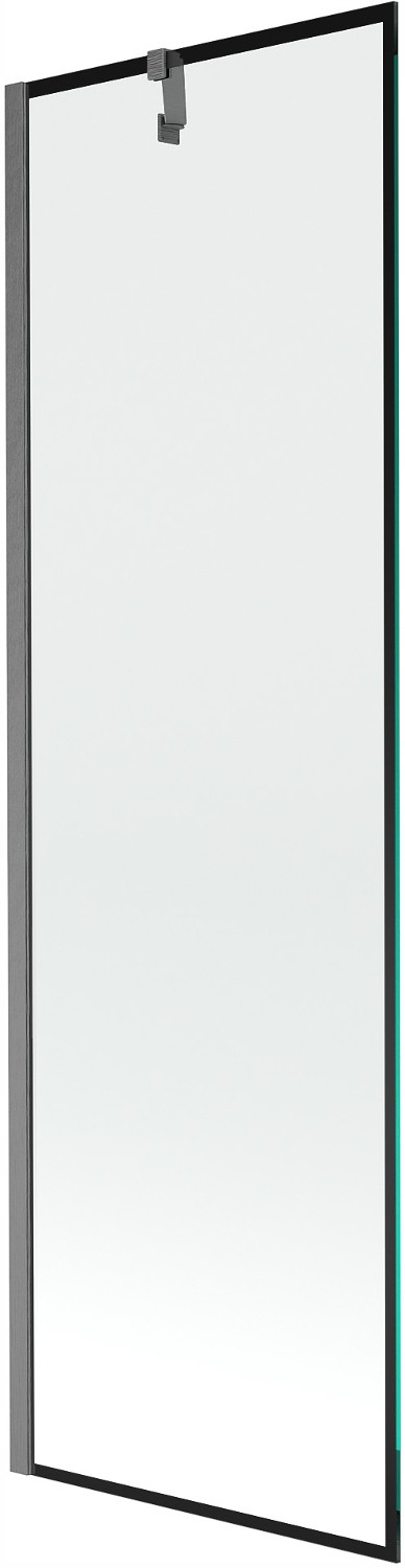 Mexen Next vanová zástěna 1dílná 60 x 150 cm, černý vzor, kartáčovaný gun g