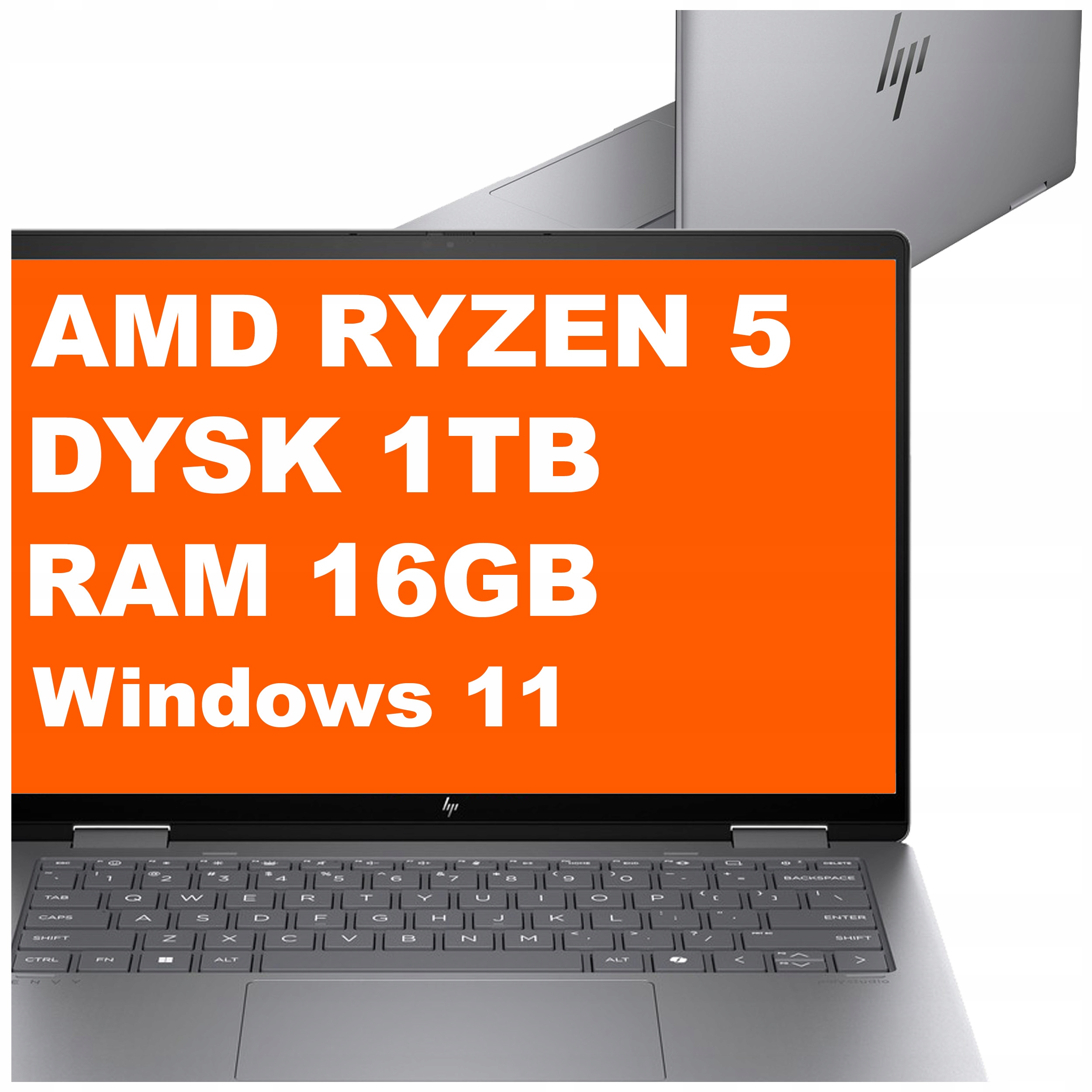 Hp Envy x360 2w1 14-fa Ryzen 5 16GB 1TB Amd Radeon Wuxga Dotyk Win 11