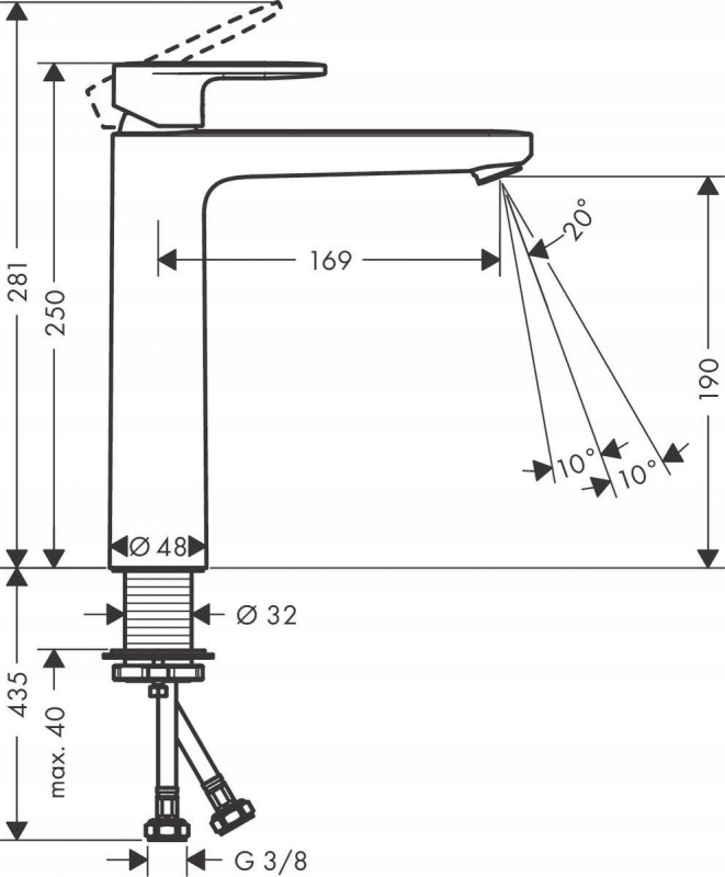 HANSGROHE Vernis Blend Bateria umywalkowa 71582670 Linia Vernis Blend