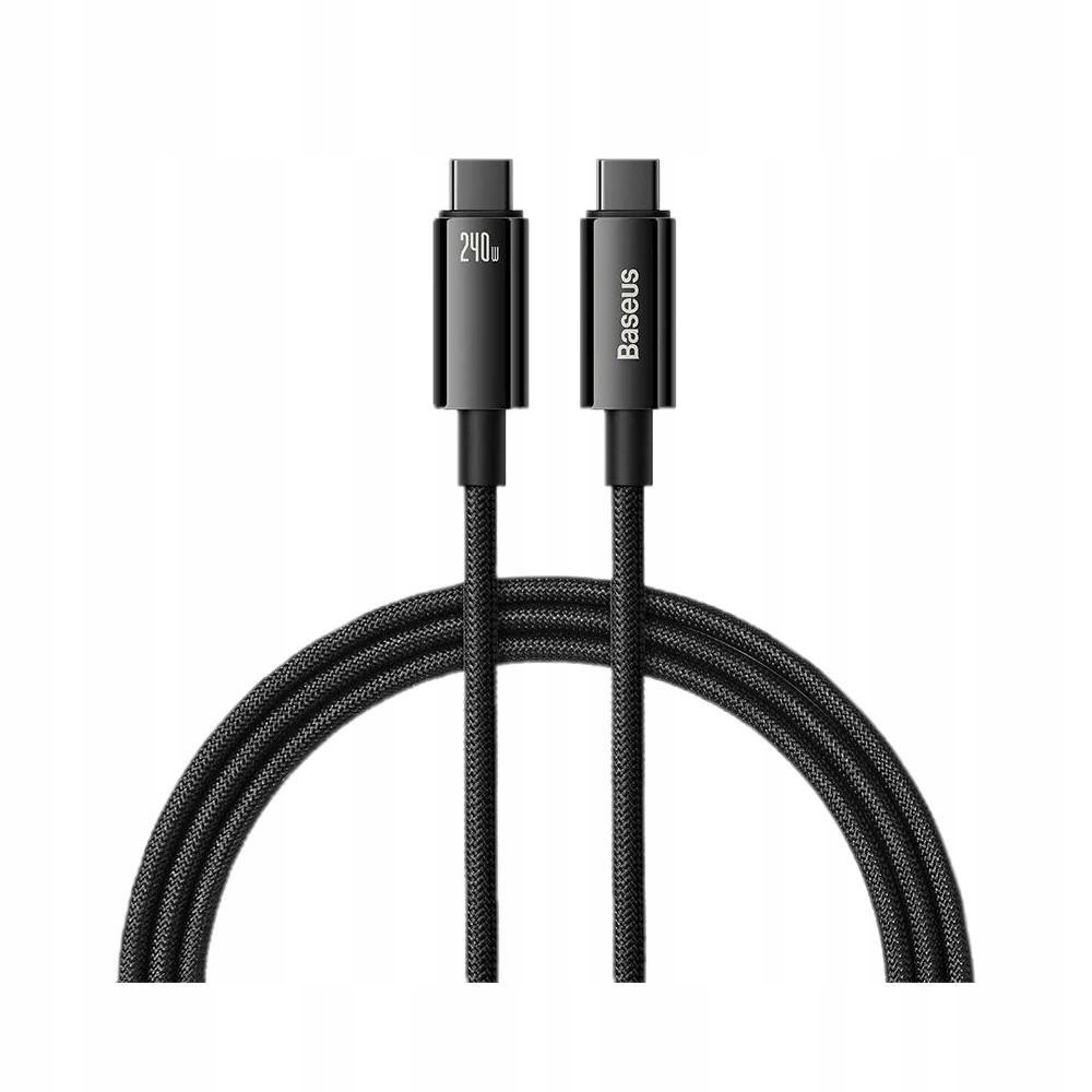 Kabel przewód Usb-c Baseus Tungsten Gold CAWJ040101 Pd 3.1 E-Marker z obsłu