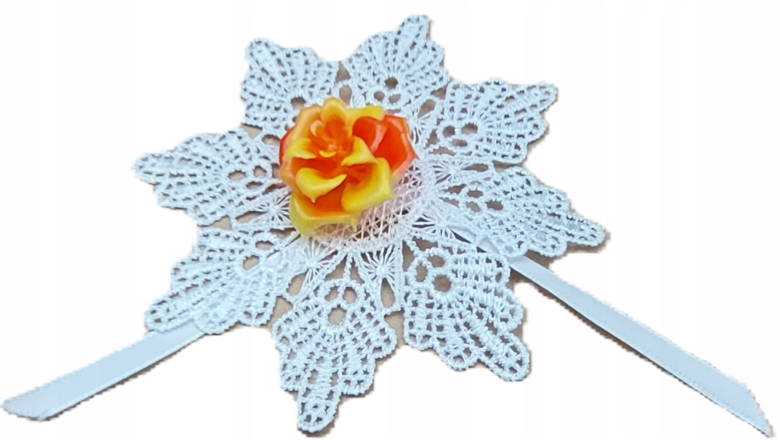 KOKARDKA NA PAŁĄCZEK DO KOSZYKA OZDOBA GIPIUROWA WIELKANOC