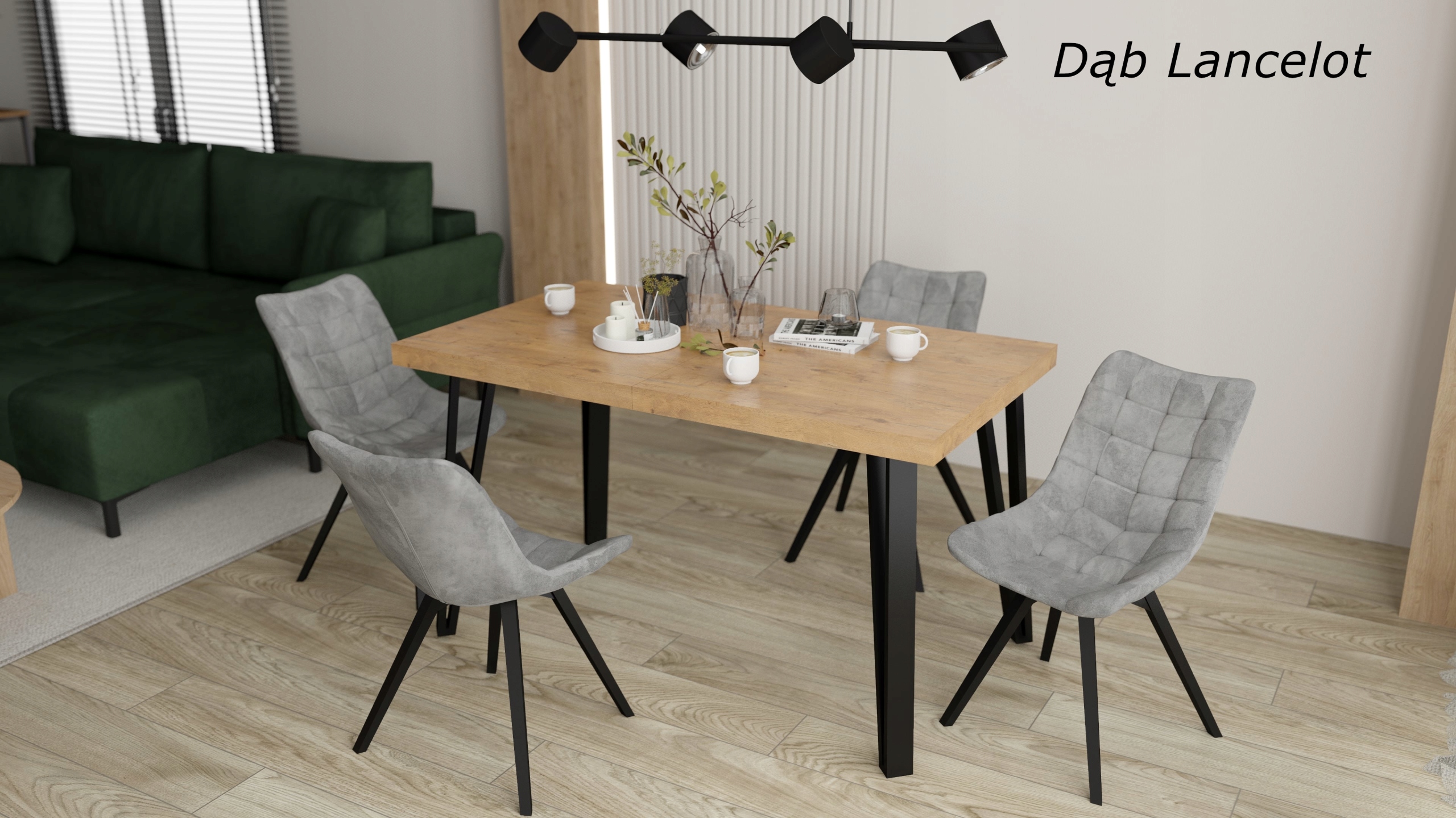 Stół rozkładany VERA, METALOWE NOGI loft nowoczesny 140x80x240 cm Kod producenta Vera140