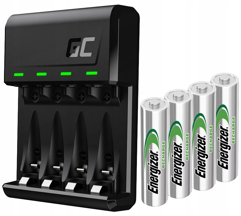 Sada – nabíječka Gc VitalCharger 4 x Nabíjecí Baterie Energizer Aa 2000 mAh