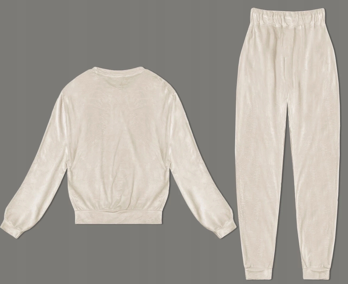 KOMPLET DRESOWY WELUROWY 8C1173 ECRU XL (42) Rozmiar XL