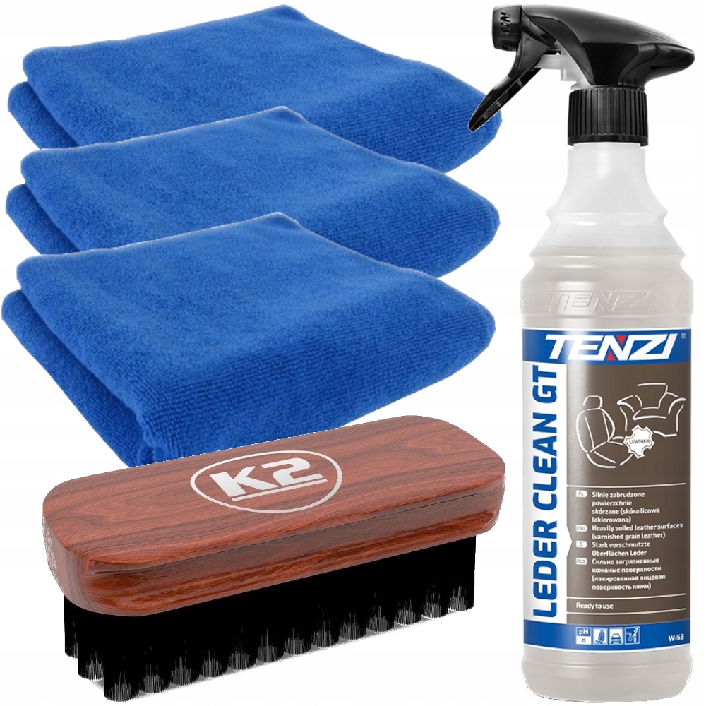 Tenzi Leder Szczotka+ Mocny Środek Do Czyszczenia Skóry Tapicerki Skórzanej