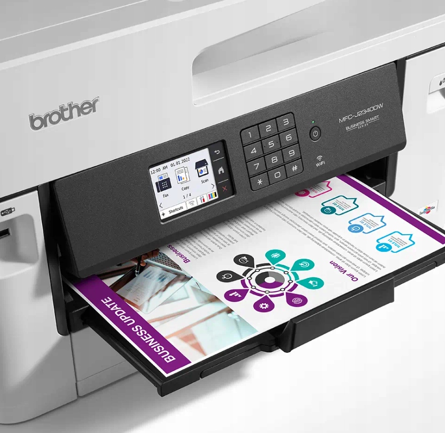 Drukarka A3 Brother MFC-J2340DW WiFi Duplex ADF Stan opakowania oryginalne