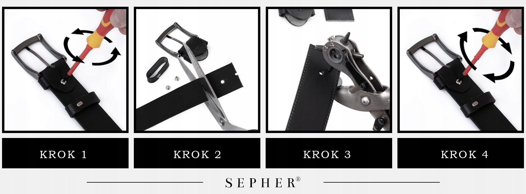 Pasek SKÓRZANY męski Klamra automat BRĄZOWY spodni Wzór dominujący bez wzoru