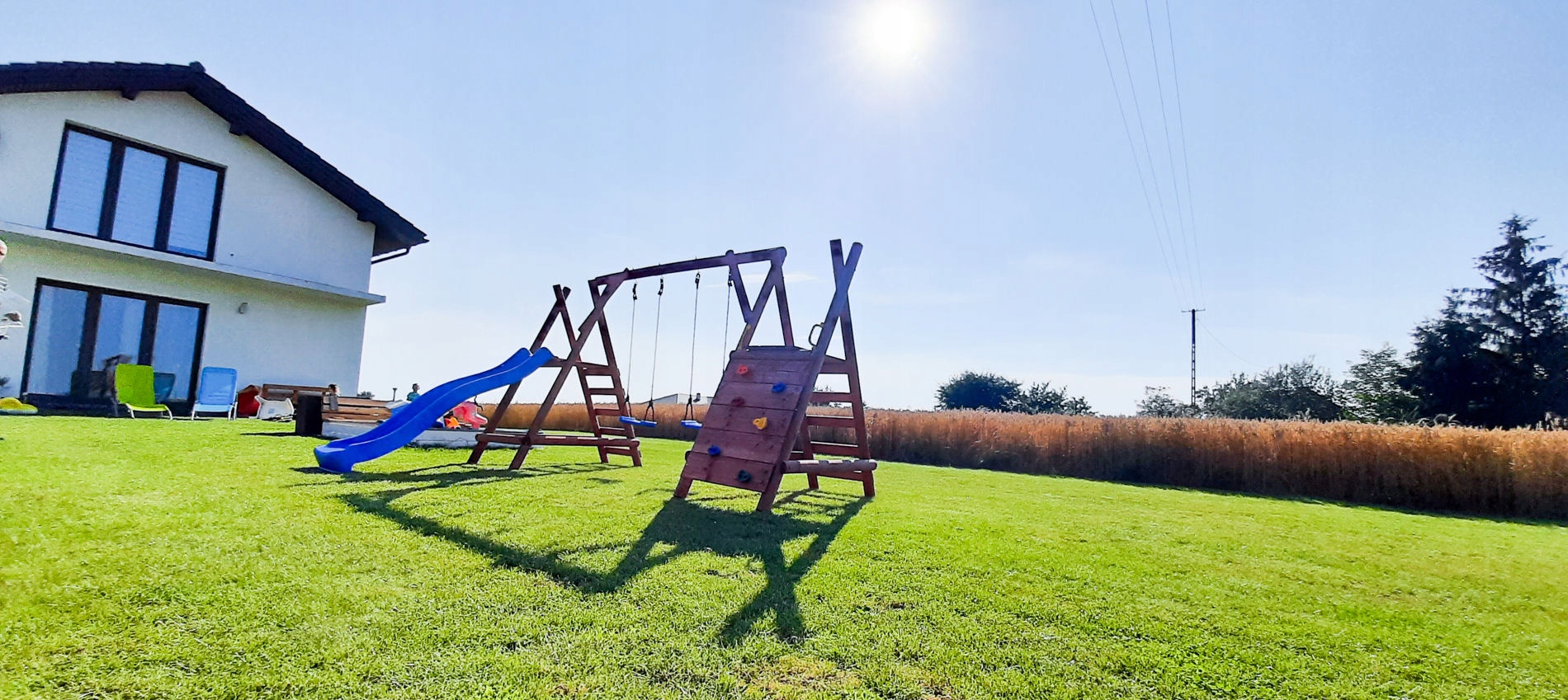 PLAC ZABAW DREWNIANY DO OGRODU Z DOMKIEM MEGA Rodzaj bocianie gniazdo