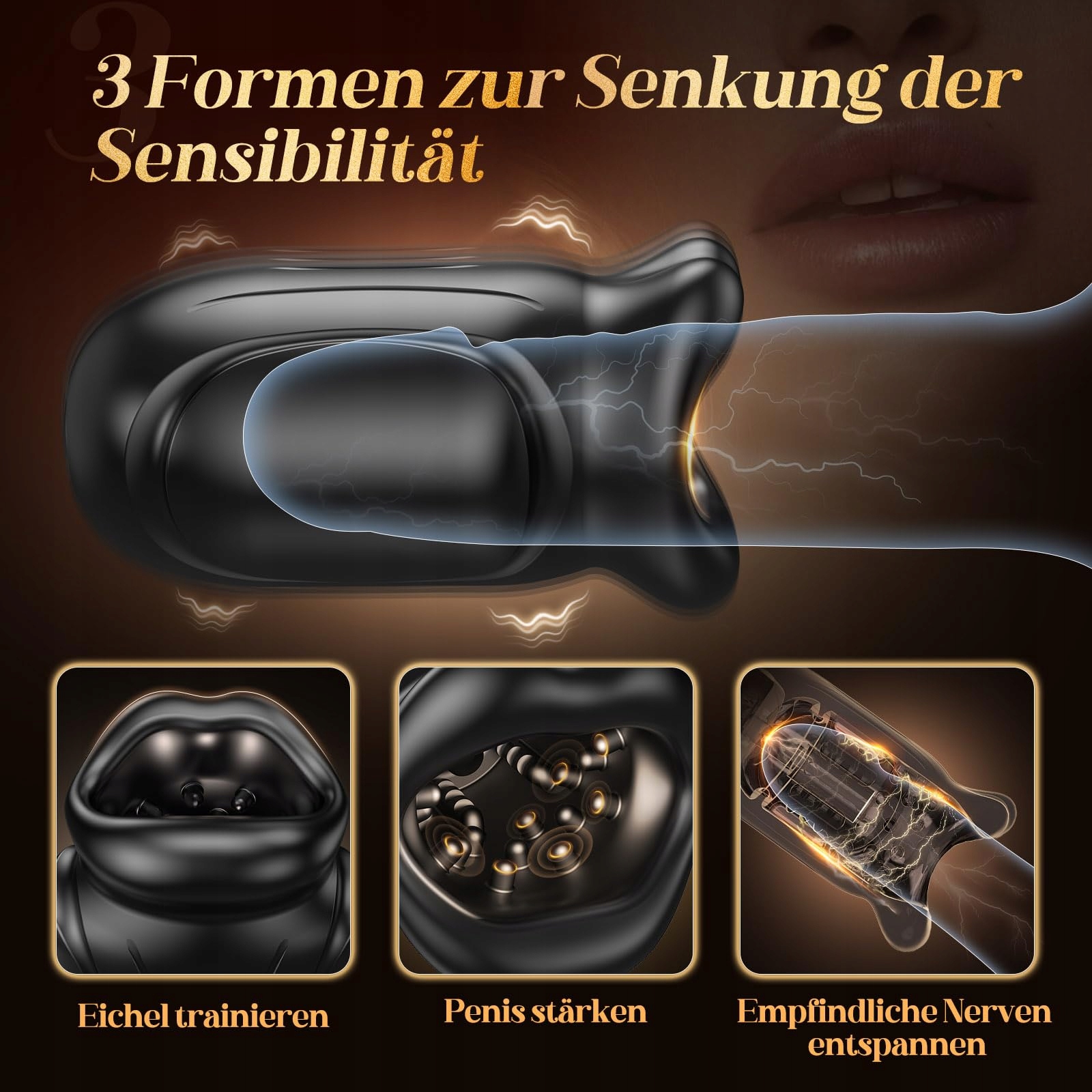 4 IN 1 Męski Masturbator Oralny Stymulator Elektryczny Wibrator z APP — miniatura 4