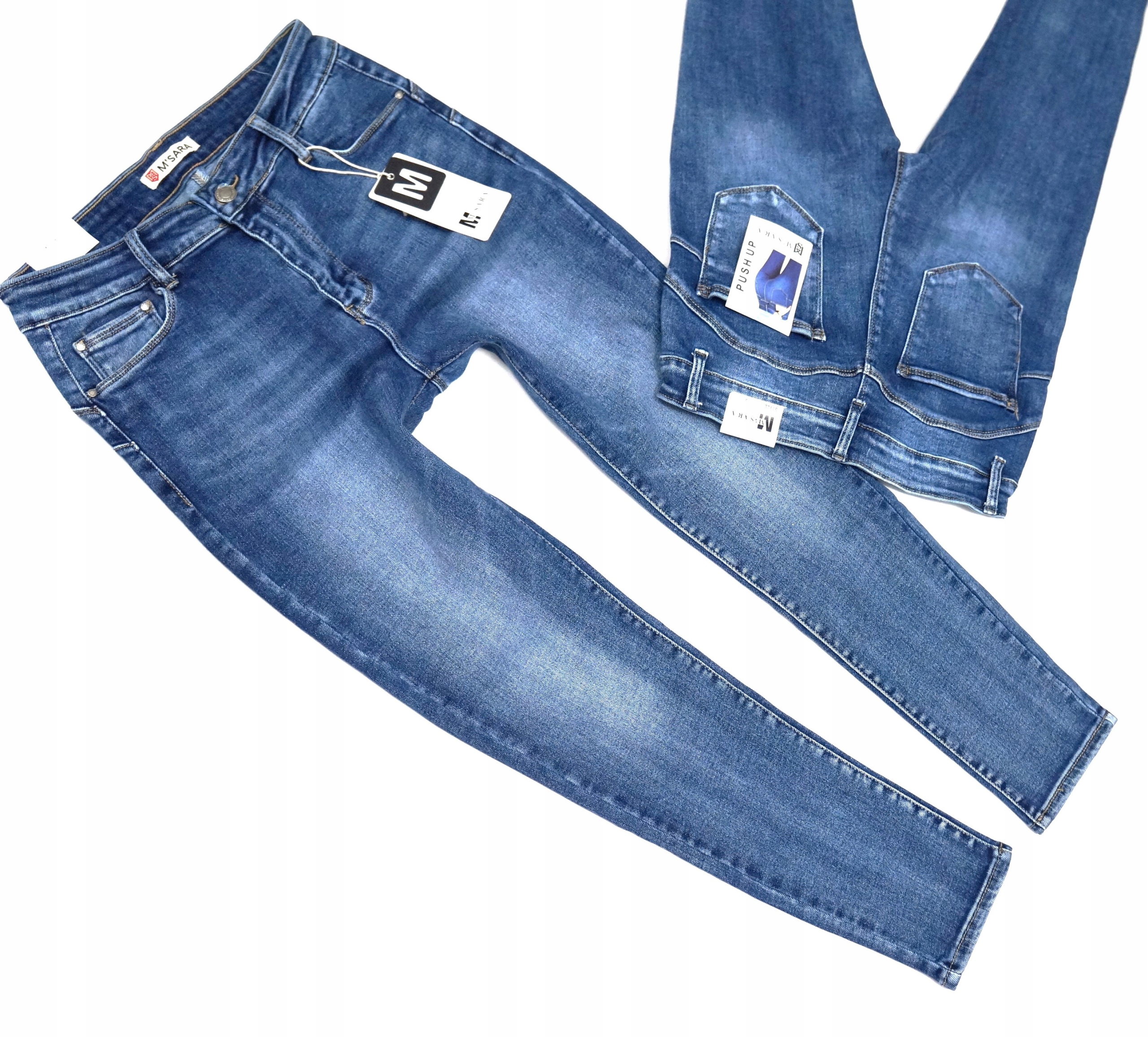 M.sara Zeštíhlující Kalhoty, Džíny, Úzké Nohavice Premium 34 Xs (26/27)