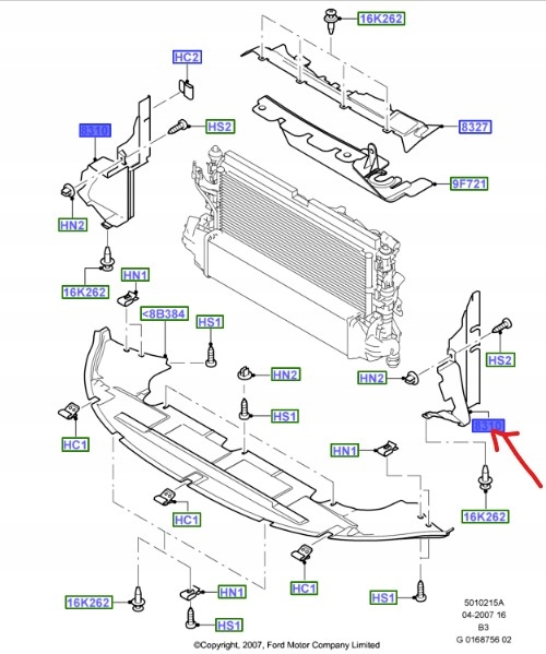 7m51-8310-ab - Правое рулевое колесо для FORD FOCUS Mk2 CMAX Mk1