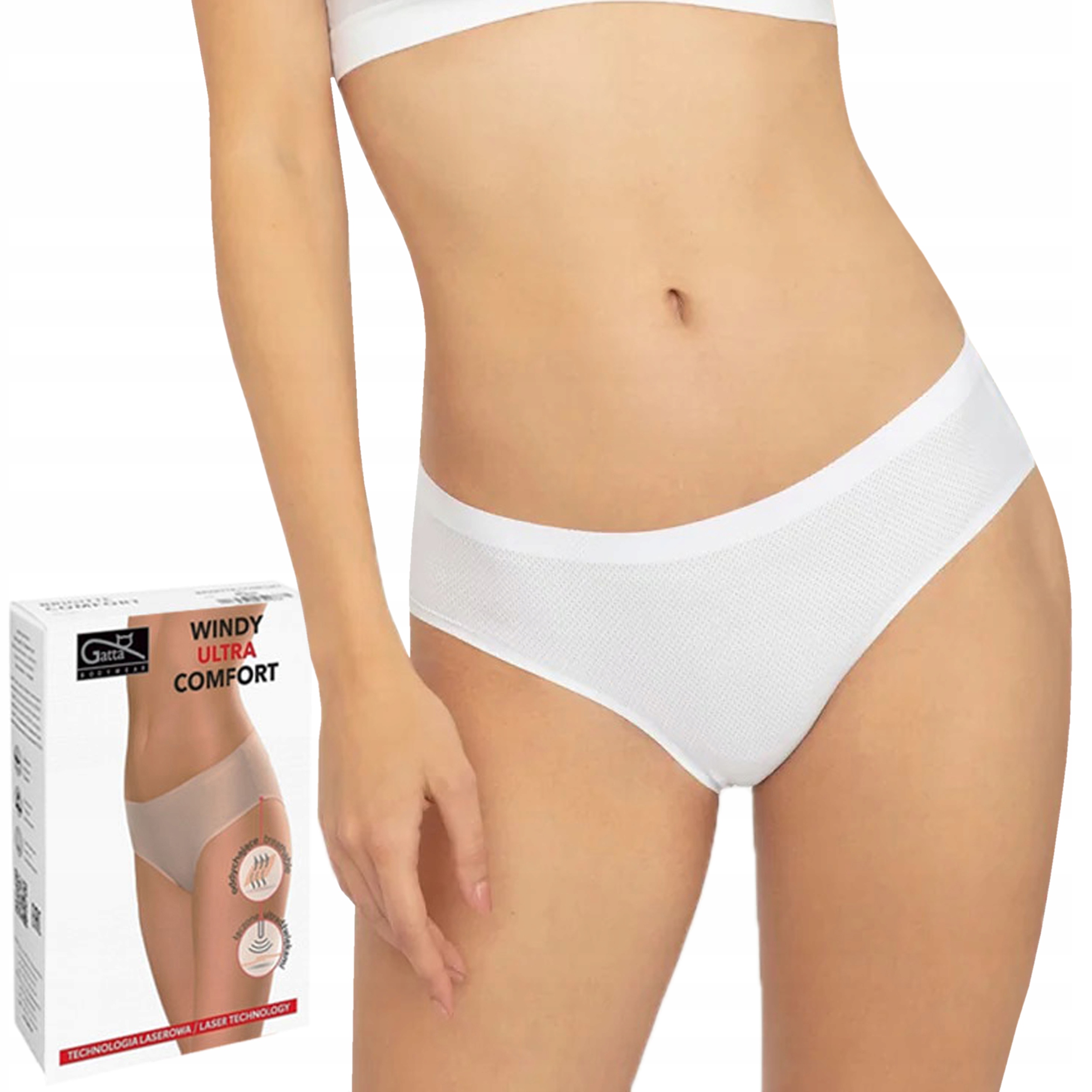 

Gatta Figi Windy Comfort, bezszwowe, Białe, XL