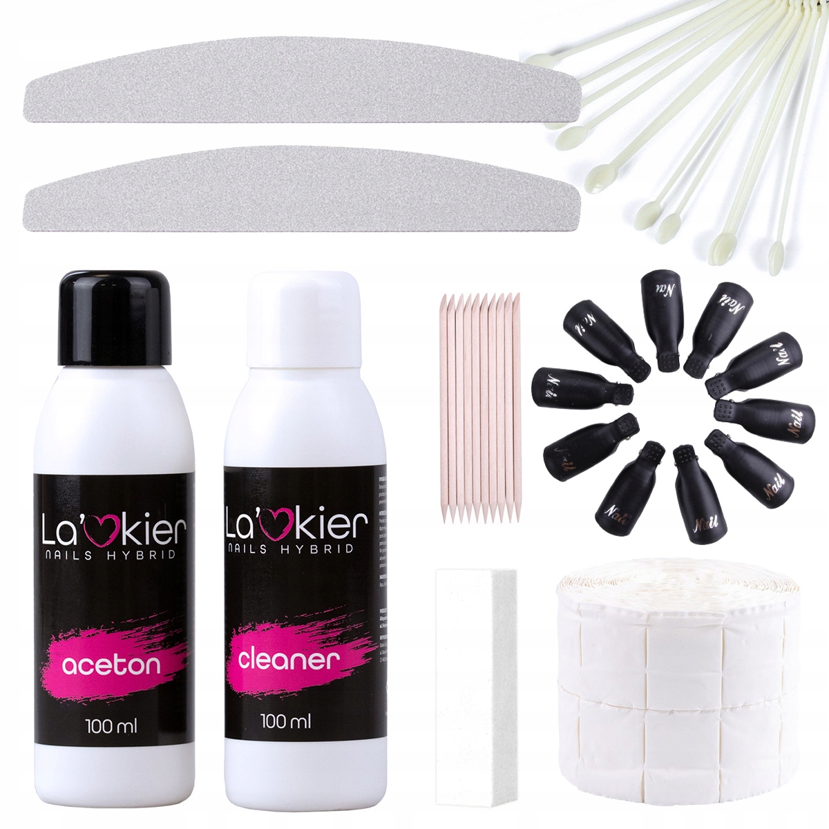 Zestaw do ściągania hybryd Aceton Cleaner La'kier