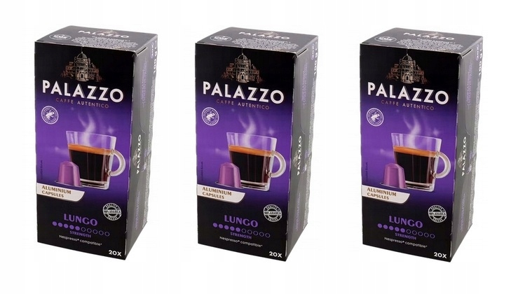 Levně Kávové kapsle Palazzo Lungo pro Nespresso 60ks