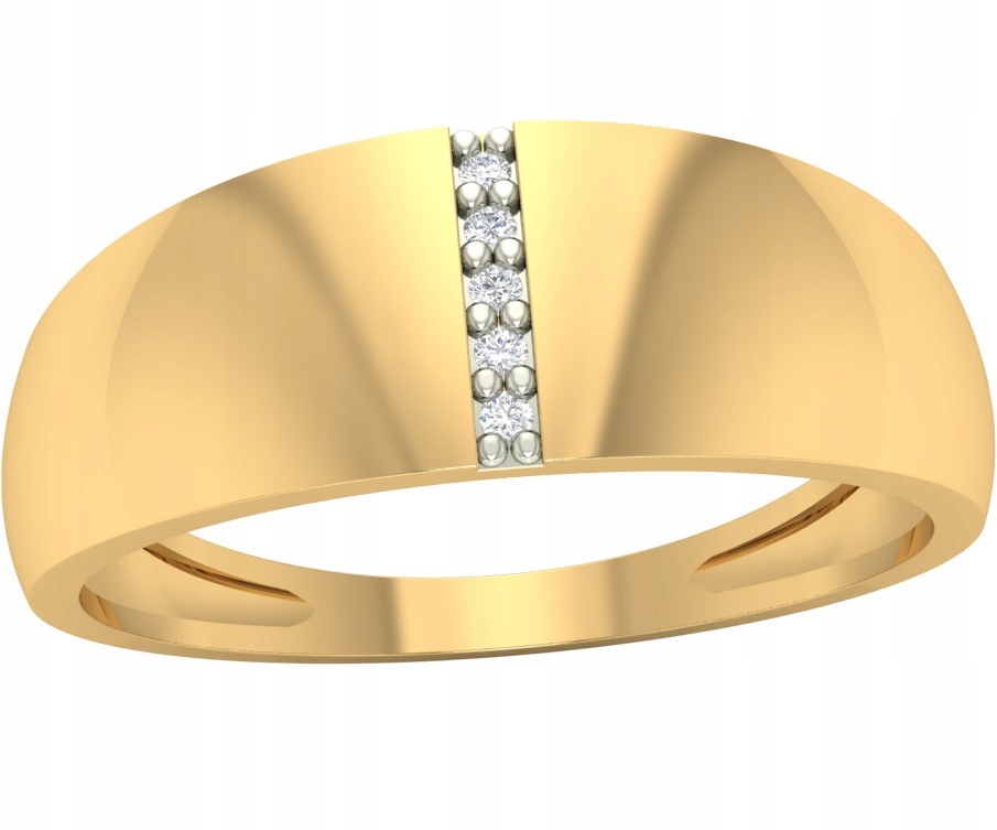 Široký Prstýnek S Páskem A Zirkony, Průměr 585