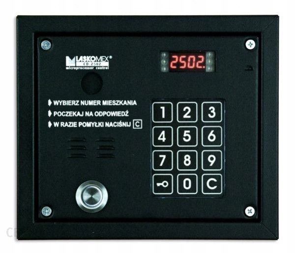 Laskomex CP-2503TP čierny audio panel s čítačkou kľúčov „Dallas“