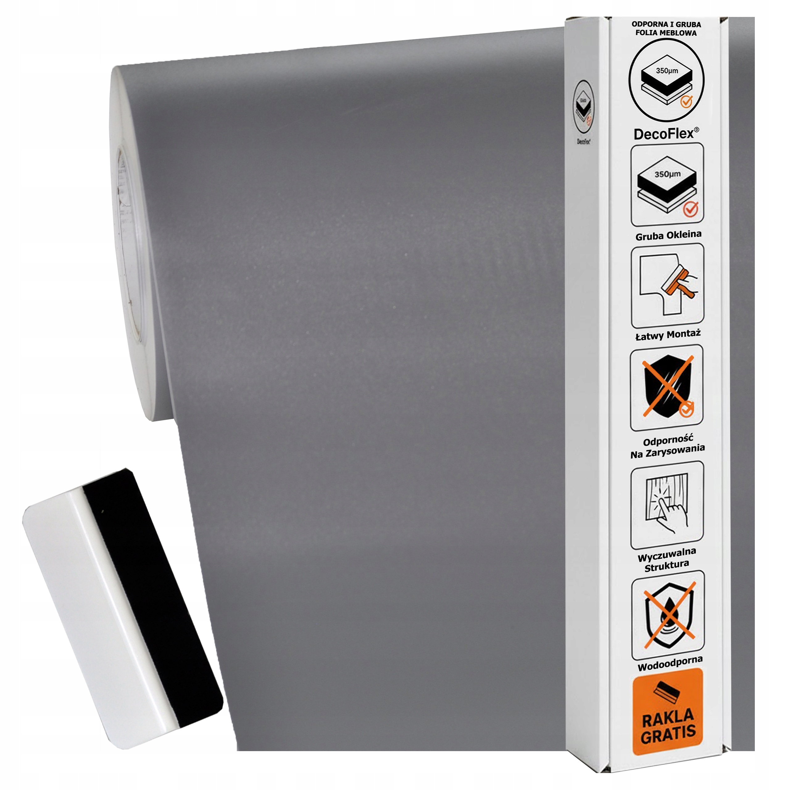 Samolepicí nábytková dýha 60 x 400 cm Dveřní deska Silná struktura Kov