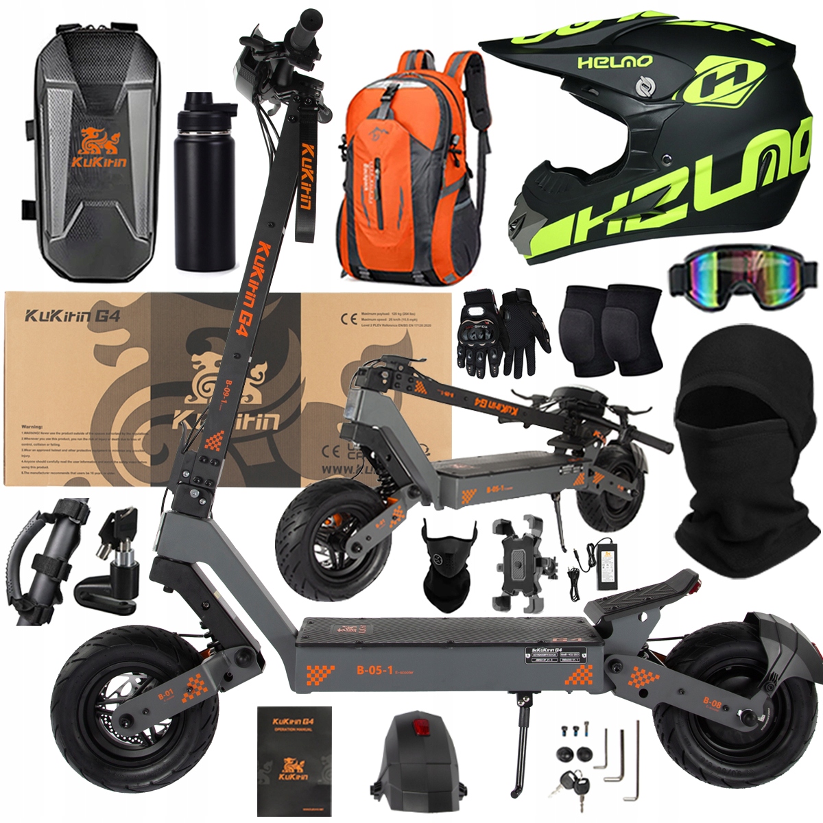 KuKirin G4 Skládací elektrická vozidla 2000W 70KM/H 60V 20Ah 75km Dárek