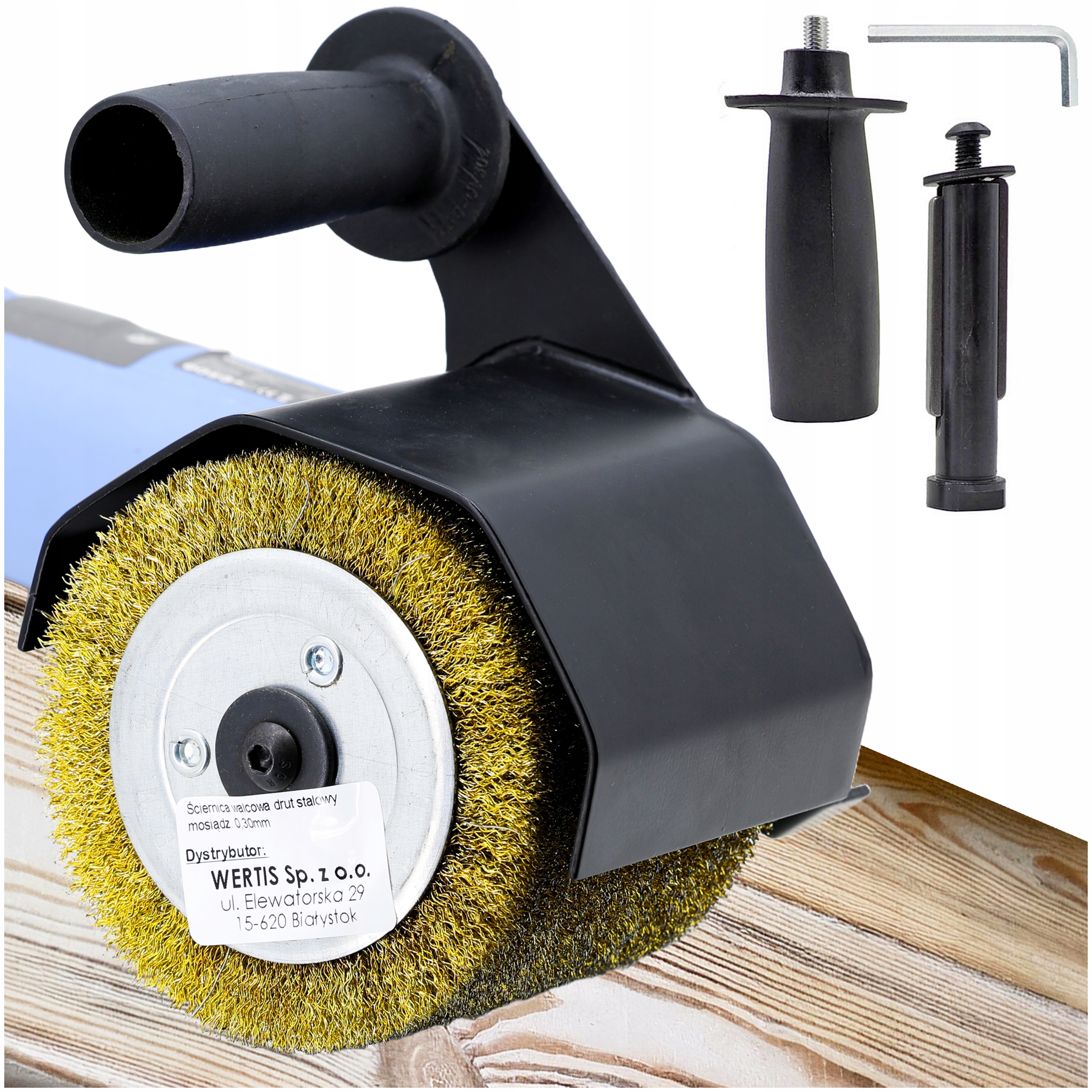 Przystawka Na Szlifierkę Do Postarzania Drewna Satyniarka Szczotka Druciana