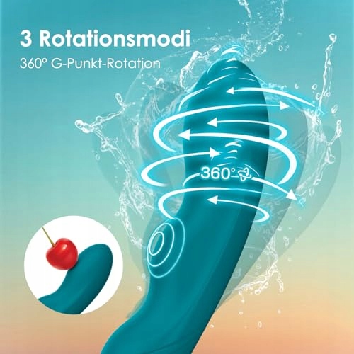 WIBRATOR G-Punkt Dla Kobiet 3 Rotacje 10 Wibracji Cichy Dildo Zestaw — miniatura 3