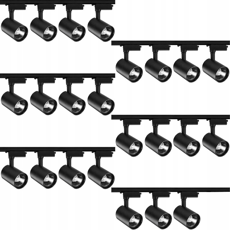 23X Reflektor Szynowy Naświetlacz Led System Oświetlenia Szynowego +szyna