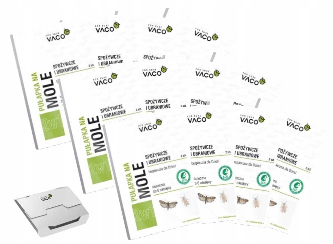 

Vaco 12x Pułapka 2W1 Na Mole Odzieżowe I Kuchenne