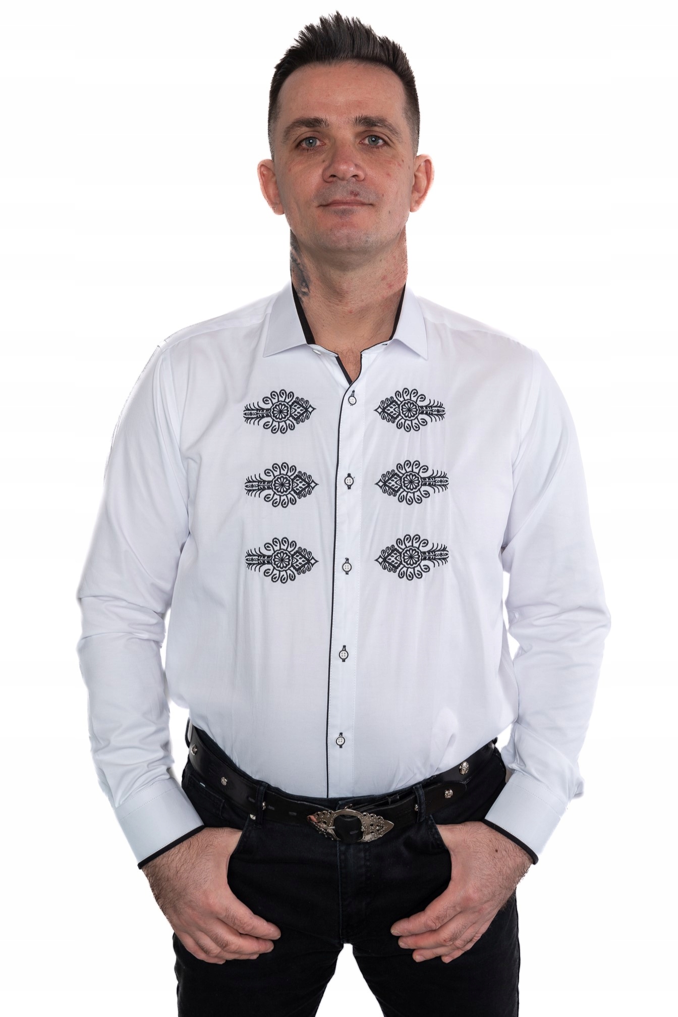 

Koszula góralska haftowana bawełniana folkowa