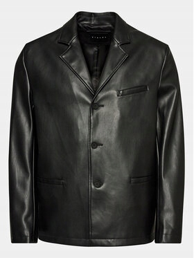 Sisley Kurtka z imitacji skóry Męskie czarny 2NHCSW01D