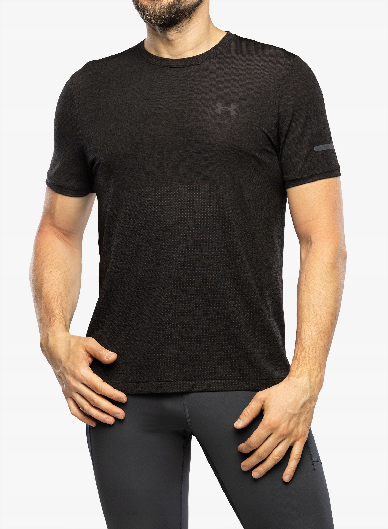 Běžecké tričko Under Armour Seamless Stride Ss černá/reflective S