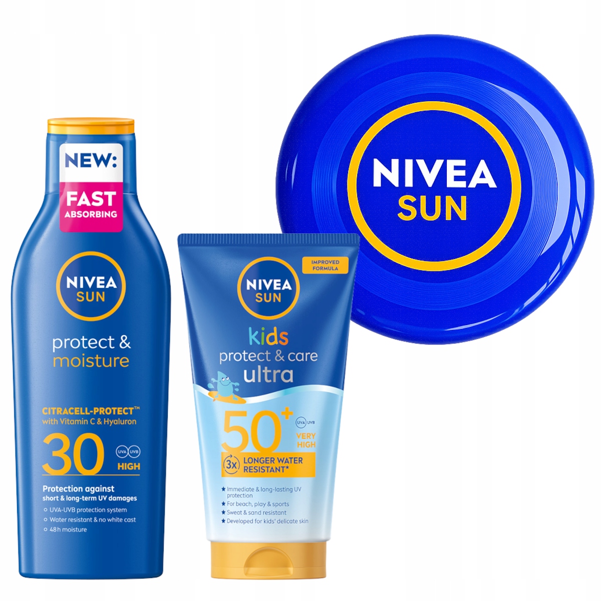 Nivea Sun Zestaw Balsam do opalania SPF30+ Dla dzieci SPF50+