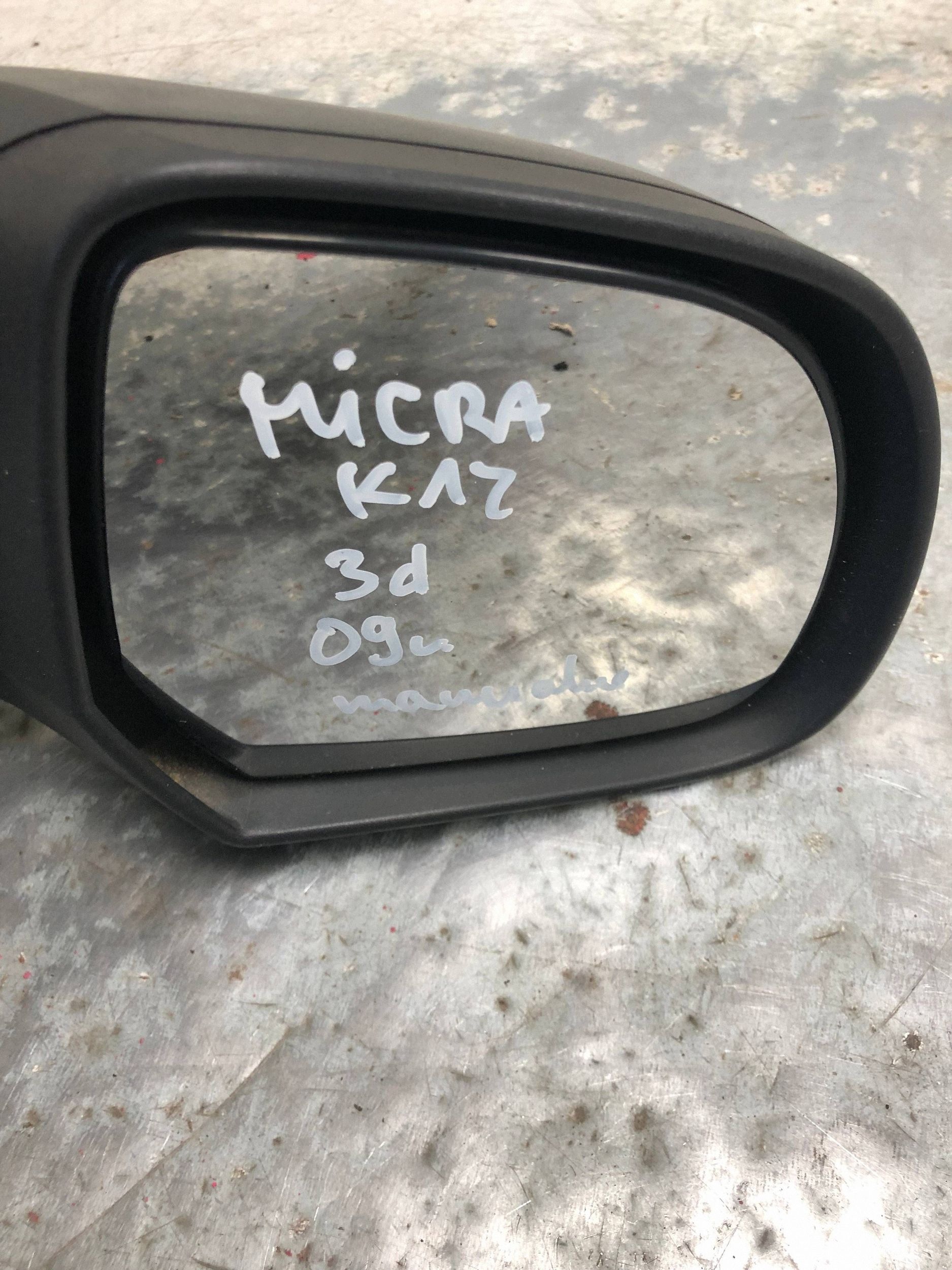 mirror right manually NISSAN MICRA K12 3D