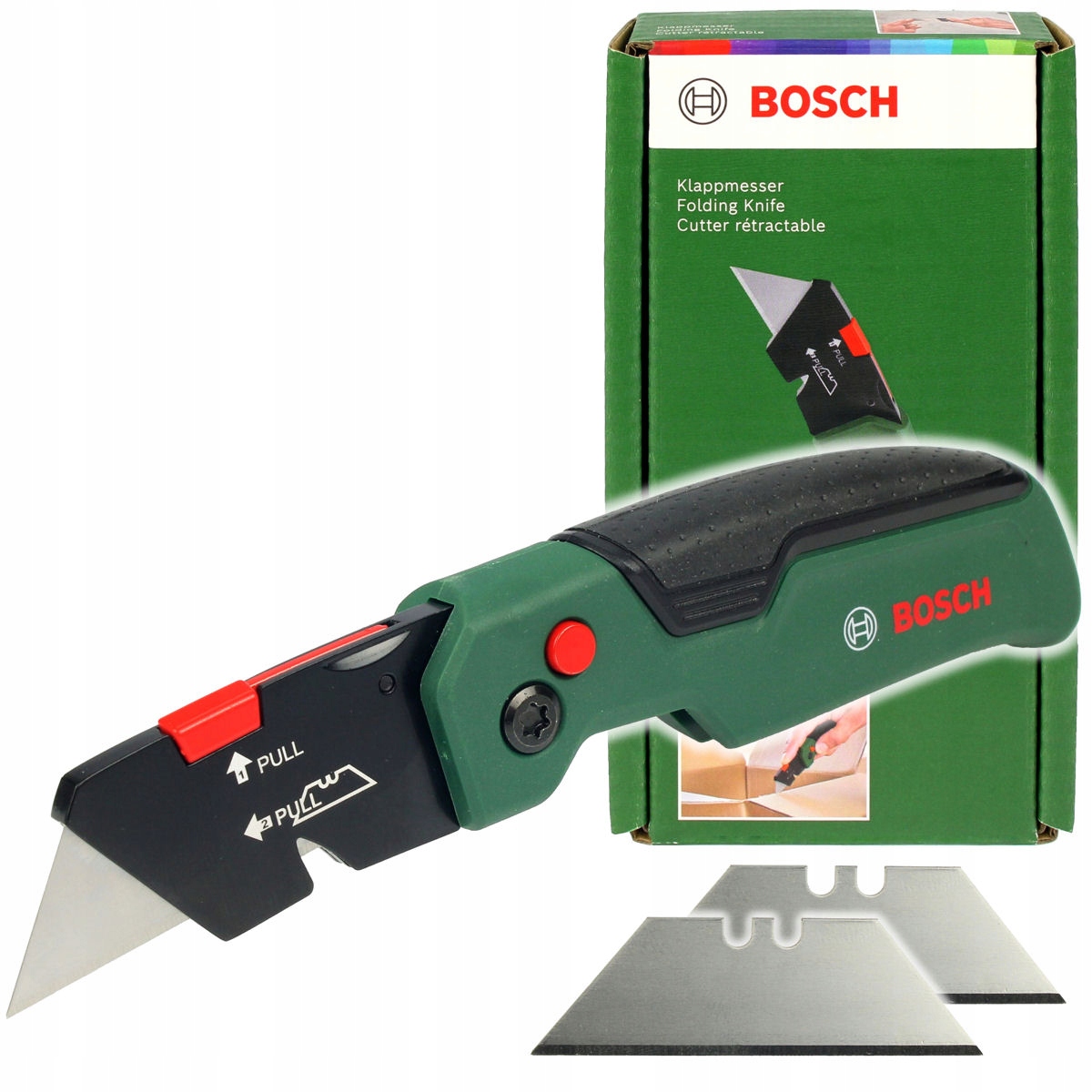 

Nóż składany z 3 ostrzami trapezowymi SK5 Bosch