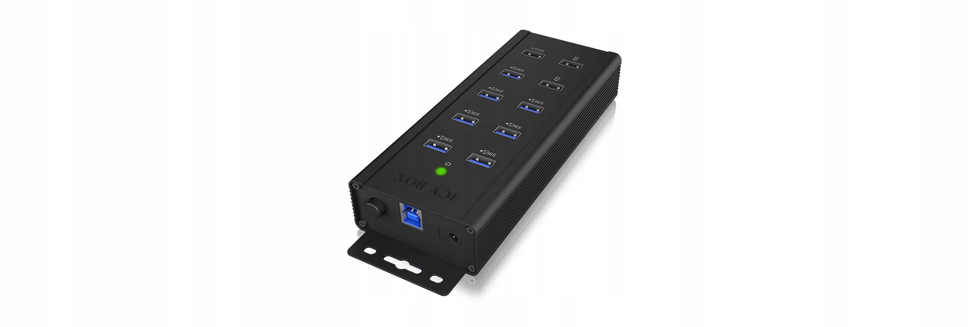 ICY BOX 7-Port USB 3.0 Hub, Quick Charge 3.0, Wall Mount, Aluminum — miniatura 5