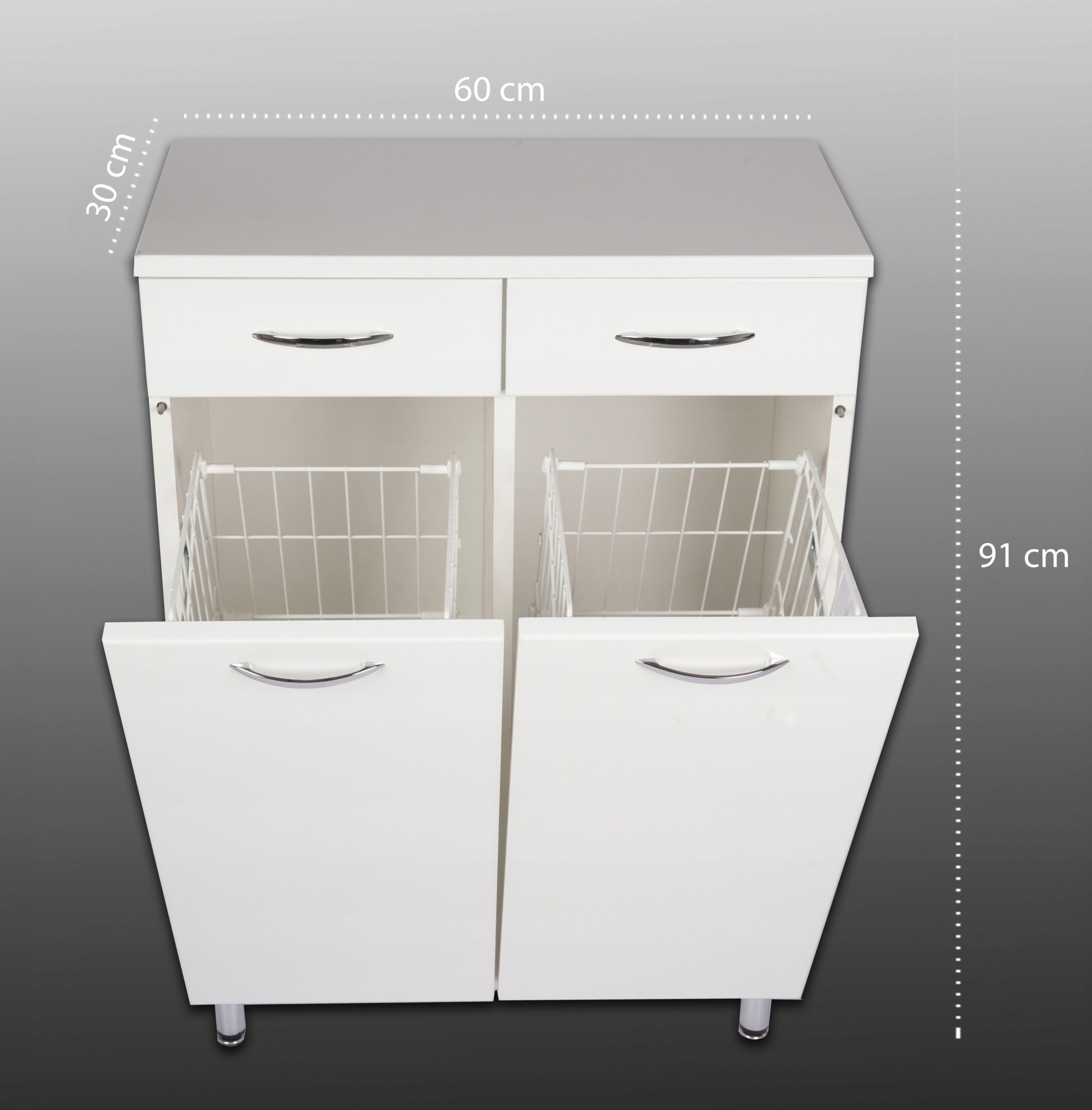 4375 Тумба с корзиной для белья 40x30x95h