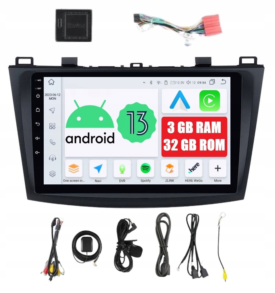 Navigácia Rádio 2DIN Android Mazda 3 II 2 Carplay 3/32 Gb Dsp